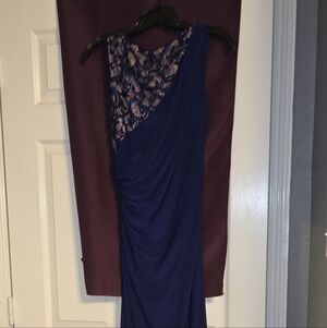 R&M Richards One Shoulder Royal Blue Dress
